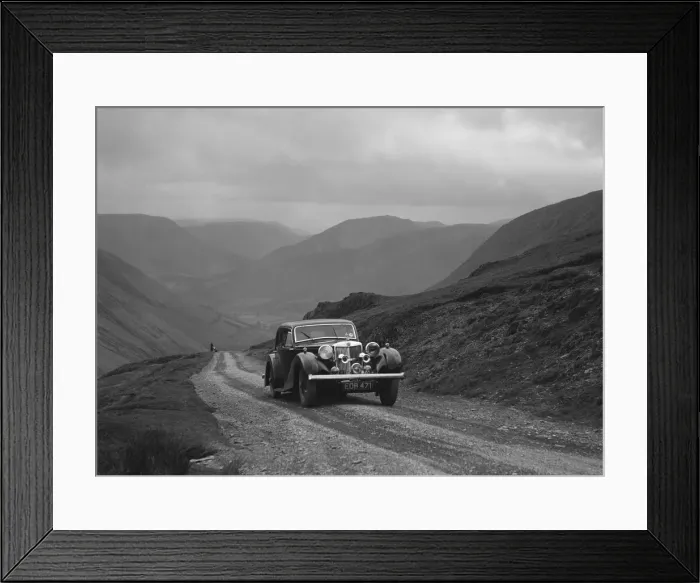 Framed Print : MG SA competing in the MG Car Club Abingdon Trial / Rally, 1939. Artist: Bill Brunell Framed Print : MG SA competing in the MG Car Club Abingdon Trial / Rally, 1939. Artist: Bill Brunell