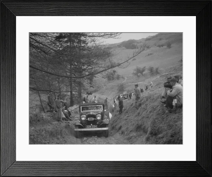 Framed Print : Ford V8 of Miss V Wild competing in the MG Car Club Abingdon Trial / Rally, 1939. Artist Framed Print : Ford V8 of Miss V Wild competing in the MG Car Club Abingdon Trial / Rally, 1939. Artist