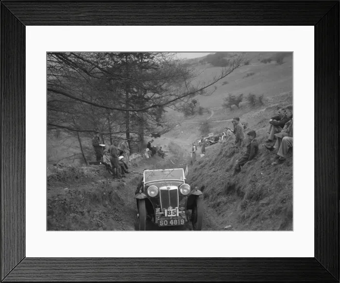 Framed Print : MG Magna of MWB Fraser competing in the MG Car Club Abingdon Trial / Rally, 1939. Artist Framed Print : MG Magna of MWB Fraser competing in the MG Car Club Abingdon Trial / Rally, 1939. Artist