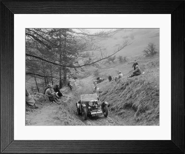Framed Print : MG J2 competing in the MG Car Club Abingdon Trial / Rally, 1939. Artist: Bill Brunell Framed Print : MG J2 competing in the MG Car Club Abingdon Trial / Rally, 1939. Artist: Bill Brunell