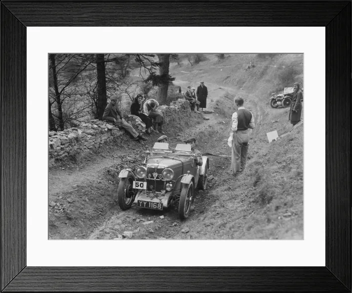 Framed Print : MG J2 of Kenneth Evans competing in the MG Car Club Abingdon Trial / Rally, 1939. Artist Framed Print : MG J2 of Kenneth Evans competing in the MG Car Club Abingdon Trial / Rally, 1939. Artist