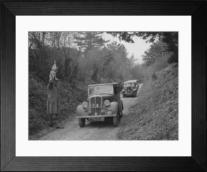 Framed Print : Two Standards competing in a Standard Car Club trial, late 1930s. Artist: Bill Brunell Framed Print : Two Standards competing in a Standard Car Club trial, late 1930s. Artist: Bill Brunell