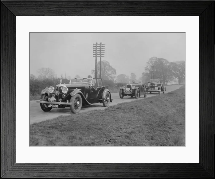 Framed Print : AC 4-seater tourer of Kitty Brunell, winner of Class 2 in the RAC Rally, 1933. Artist: Bill Brunell Framed Print : AC 4-seater tourer of Kitty Brunell, winner of Class 2 in the RAC Rally, 1933. Artist: Bill Brunell