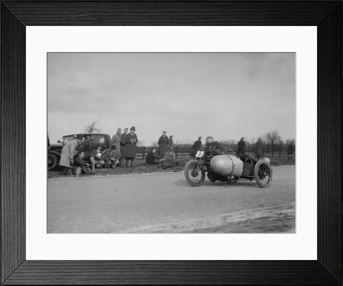 Framed Print : Sunbeam and sidecar of JD Gardiner at the Inter-Varsity Speed Trial, Eynsham, Oxfordshire, 1932 Framed Print : Sunbeam and sidecar of JD Gardiner at the Inter-Varsity Speed Trial, Eynsham, Oxfordshire, 1932