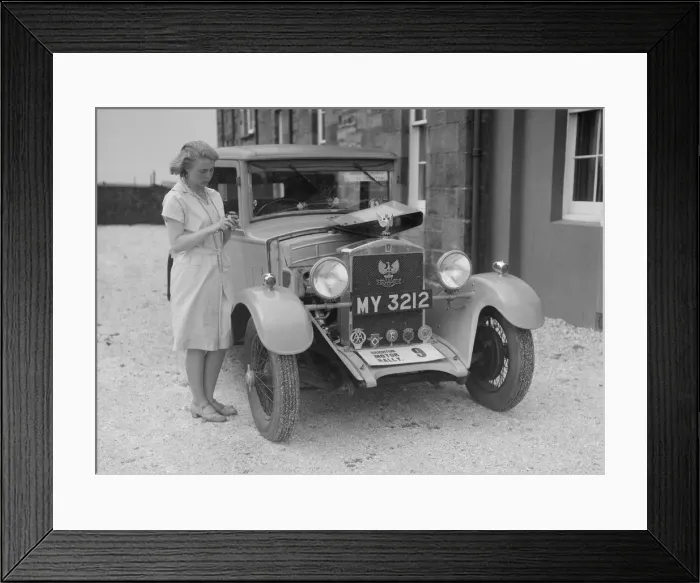 Framed Print : Bianchi saloon of Kitty Brunell at the B&HMC Brighton Motor Rally, 1930. Artist: Bill Brunell Framed Print : Bianchi saloon of Kitty Brunell at the B&HMC Brighton Motor Rally, 1930. Artist: Bill Brunell