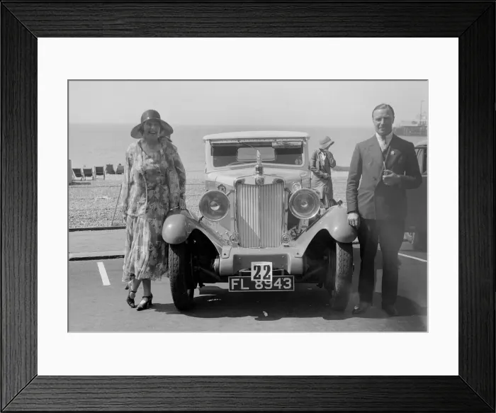 Framed Print : MG 18 / 80 of Mrs R Gough at the B&HMC Brighton Motor Rally, 1930. Artist: Bill Brunell Framed Print : MG 18 / 80 of Mrs R Gough at the B&HMC Brighton Motor Rally, 1930. Artist: Bill Brunell