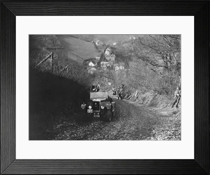 Framed Print : Singer Junior of RW Everard competing in the MCC Lands End Trial, Beggars Roost, Devon, 1929 Framed Print : Singer Junior of RW Everard competing in the MCC Lands End Trial, Beggars Roost, Devon, 1929