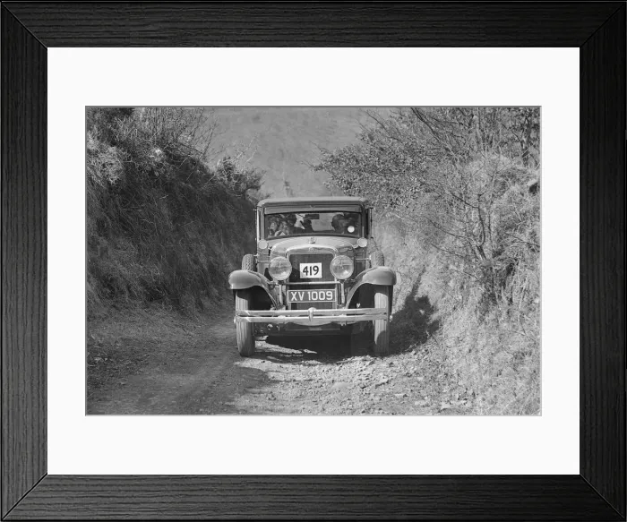 Framed Print : Gardner of HH Vaughan-Knight competing in the MCC Lands End Trial, Beggars Roost, Devon, 1929 Framed Print : Gardner of HH Vaughan-Knight competing in the MCC Lands End Trial, Beggars Roost, Devon, 1929
