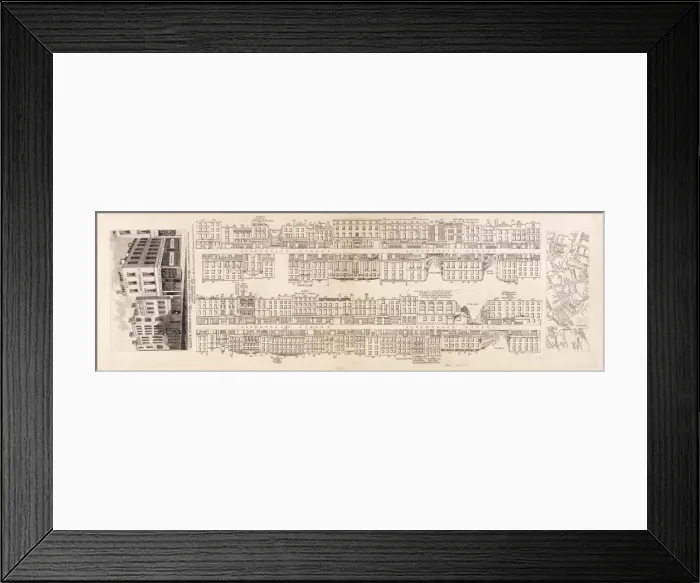Framed Print : Plan of Aldersgate Street, London, c1839 Framed Print : Plan of Aldersgate Street, London, c1839