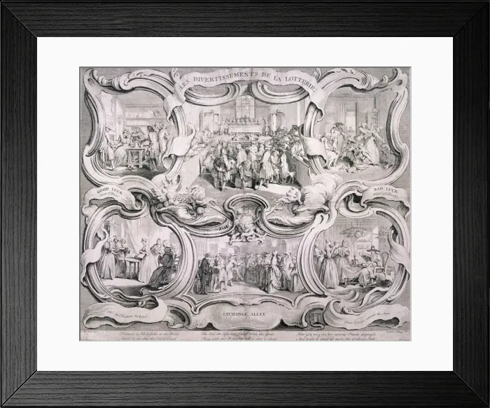 Framed Print : The Lottery, 1751. Artist: Nathaniel Parr Framed Print : The Lottery, 1751. Artist: Nathaniel Parr
