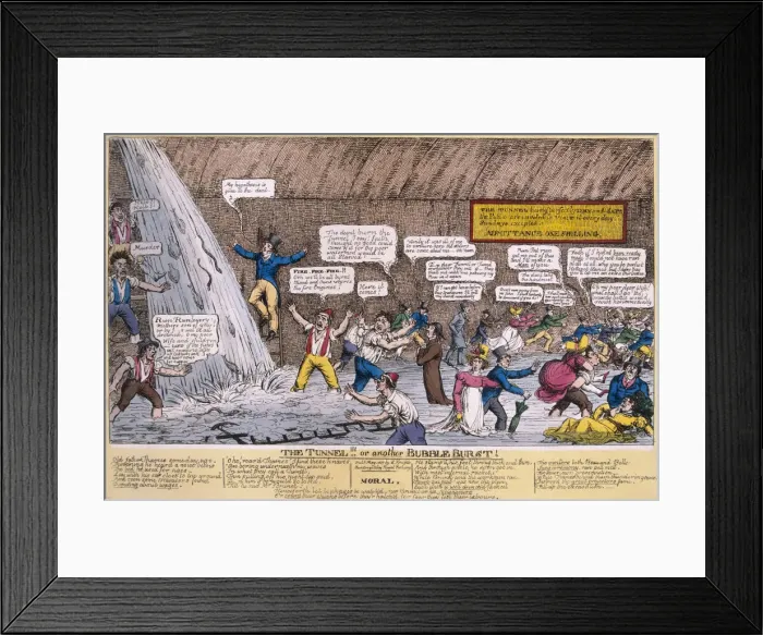 Framed Print : The Thames Tunnel, London, 1827. Artist: Samuel Knights Framed Print : The Thames Tunnel, London, 1827. Artist: Samuel Knights