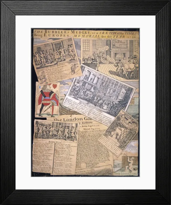 Framed Print : The Bubblers Medley, or a Sketch of the Times, 1720 Framed Print : The Bubblers Medley, or a Sketch of the Times, 1720