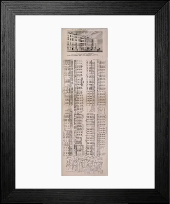 Framed Print : Plan of New Bridge Street, London, c1838 Framed Print : Plan of New Bridge Street, London, c1838