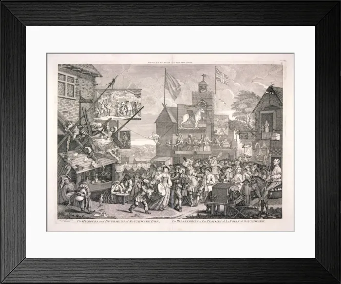 Framed Print : The humours and diversions of Southwark Fair, London, 1733 Framed Print : The humours and diversions of Southwark Fair, London, 1733
