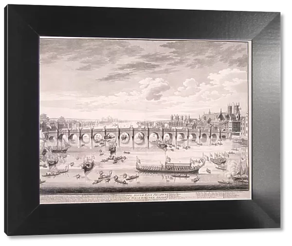 Westminster Bridge, 1747. Artist: Samuel Wale