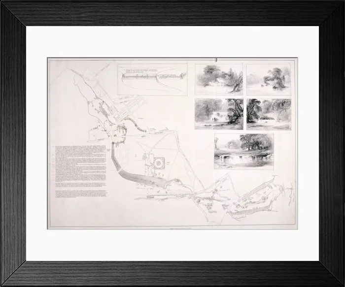 Framed Print : A plan of Hyde Park, Green Park and St Jamess Park, c1827 Framed Print : A plan of Hyde Park, Green Park and St Jamess Park, c1827