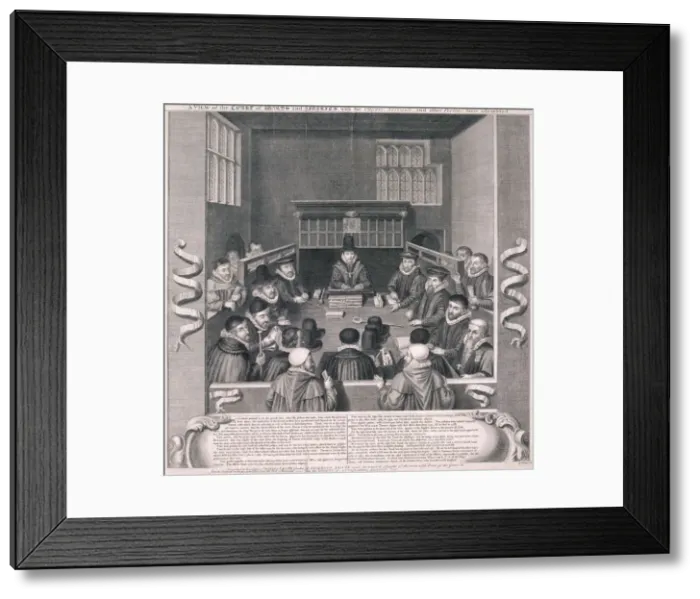 Framed Print : Interior view of the Court of Wards and Liveries, 1747 Framed Print : Interior view of the Court of Wards and Liveries, 1747