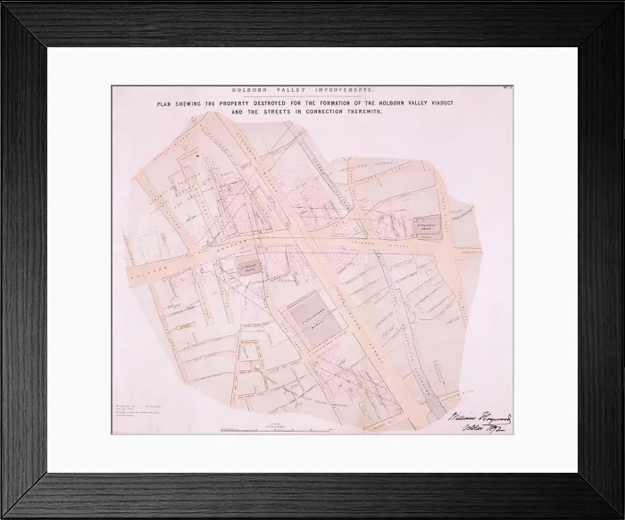 Framed Print : Holborn Viaduct, London, 1869. Artist: William Haywood Framed Print : Holborn Viaduct, London, 1869. Artist: William Haywood