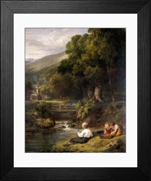 Framed Print : Borrowdale, Cumbria, 1821. Artist: William Collins Framed Print : Borrowdale, Cumbria, 1821. Artist: William Collins