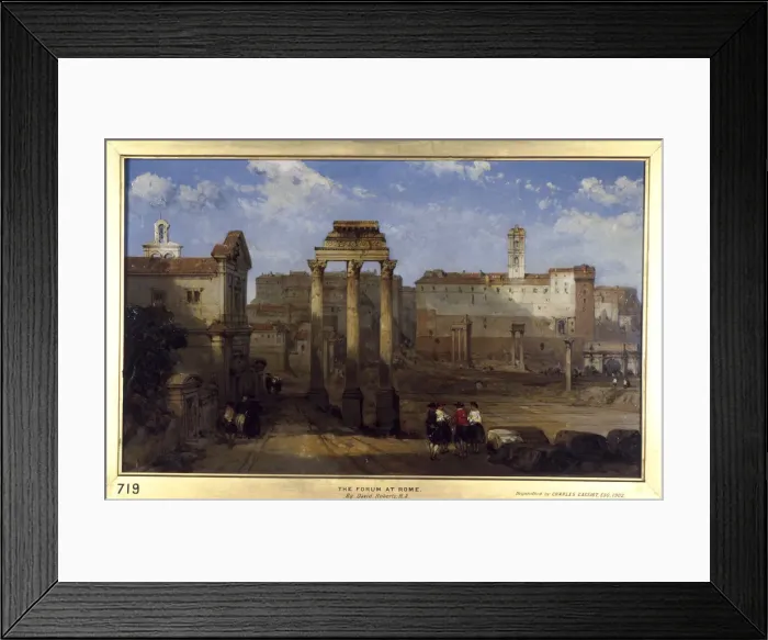 Framed Print : The Forum, Rome. Artist: David Roberts Framed Print : The Forum, Rome. Artist: David Roberts