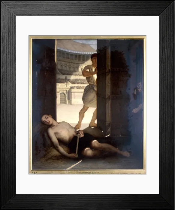 Framed Print : A Christian Martyr, 1863. Artist: Ernst Slingeneyer Framed Print : A Christian Martyr, 1863. Artist: Ernst Slingeneyer