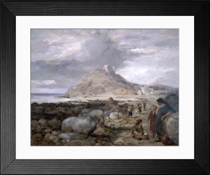 Framed Print : Criccieth Castle, Wales, 1878. Artist: Sir John Gilbert Framed Print : Criccieth Castle, Wales, 1878. Artist: Sir John Gilbert