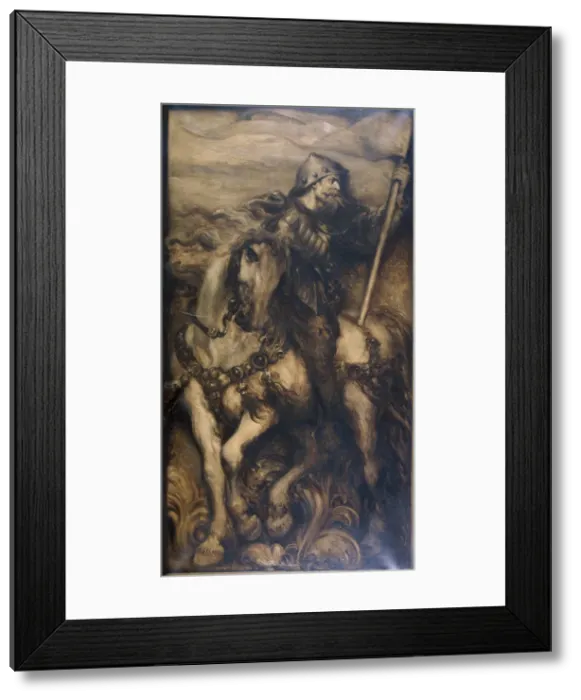 Framed Print : A Standard Bearer, 1886. Artist: Sir John Gilbert Framed Print : A Standard Bearer, 1886. Artist: Sir John Gilbert