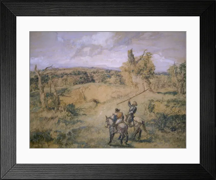 Framed Print : Don Quixote and Sancho Panza, 1894. Artist: Sir John Gilbert Framed Print : Don Quixote and Sancho Panza, 1894. Artist: Sir John Gilbert