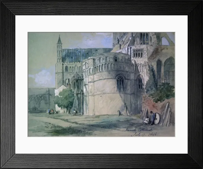 Framed Print : Norwich Cathedral, 1846. Artist: Sir John Gilbert Framed Print : Norwich Cathedral, 1846. Artist: Sir John Gilbert