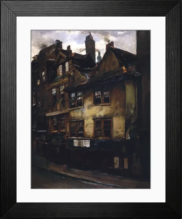 Framed Print : The Cock and Magpie Tavern, Drury Lane. Artist: Joseph Henderson Framed Print : The Cock and Magpie Tavern, Drury Lane. Artist: Joseph Henderson
