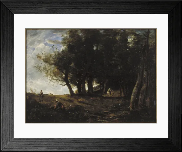 Framed Print : The Wood Gatherers, 1875. Artist: Jean-Baptiste-Camille Corot Framed Print : The Wood Gatherers, 1875. Artist: Jean-Baptiste-Camille Corot