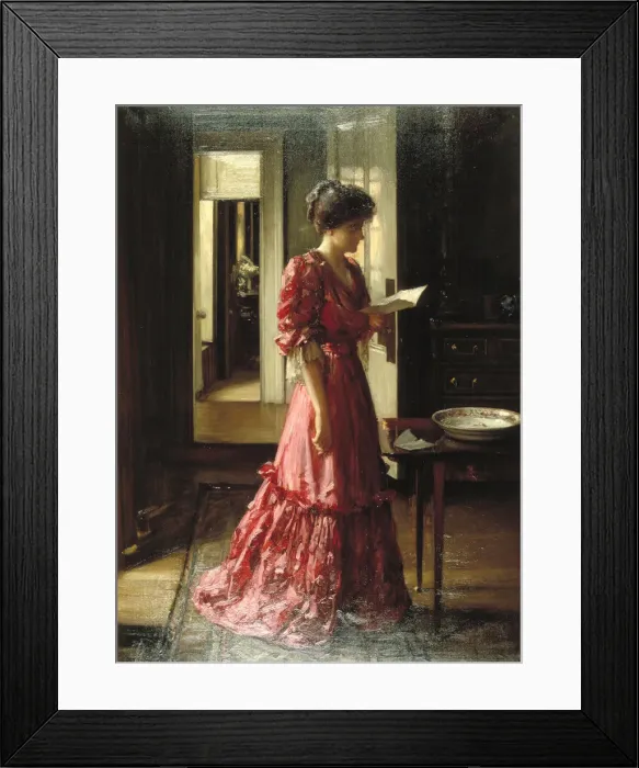Framed Print : The Letter, 1910. Artist: William Mouat Loudan Framed Print : The Letter, 1910. Artist: William Mouat Loudan