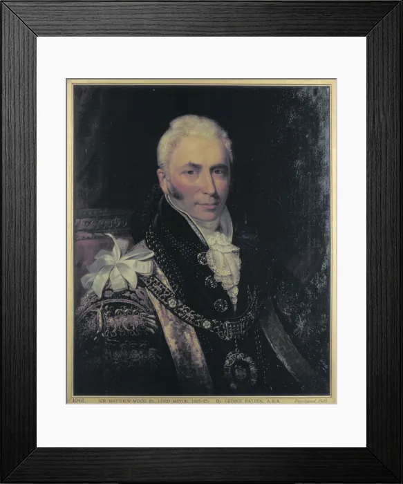 Framed Print : Sir Matthew Wood, Lord Mayor 1815-1817 Artist: George Patten Framed Print : Sir Matthew Wood, Lord Mayor 1815-1817 Artist: George Patten