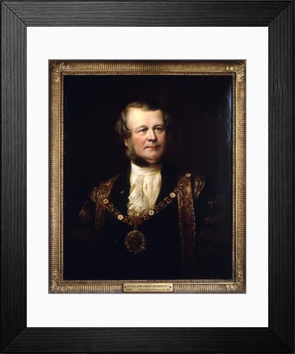 Framed Print : Sir Sills John Gibbons, Lord Mayor 1871. Artist: John Edgar Williams Framed Print : Sir Sills John Gibbons, Lord Mayor 1871. Artist: John Edgar Williams