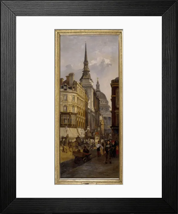 Framed Print : Ludgate Hill, 1884. Artist: Charles John Watson Framed Print : Ludgate Hill, 1884. Artist: Charles John Watson