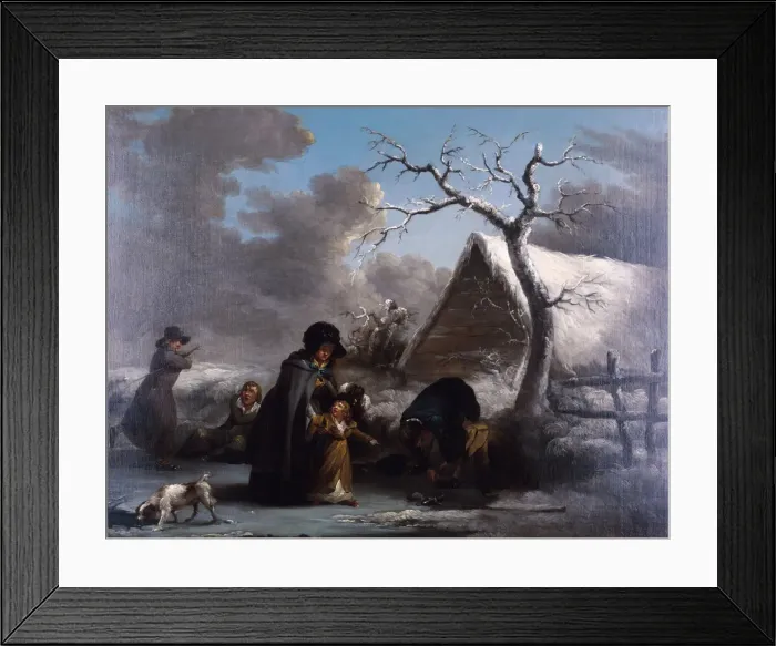 Framed Print : Skating, 1792. Artist: George Morland Framed Print : Skating, 1792. Artist: George Morland