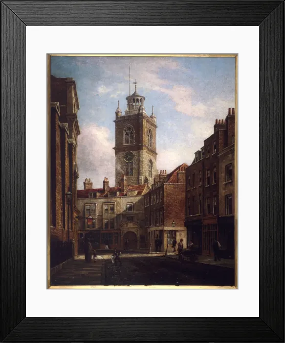 Framed Print : Fore Street and St Giles without Cripplegate. Artist: Walter Riddle Framed Print : Fore Street and St Giles without Cripplegate. Artist: Walter Riddle