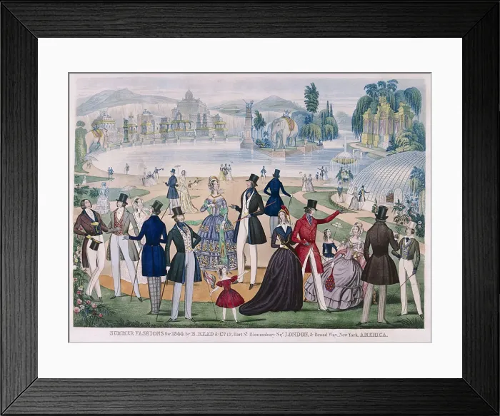 Framed Print : Summer Fashions for 1844 Framed Print : Summer Fashions for 1844