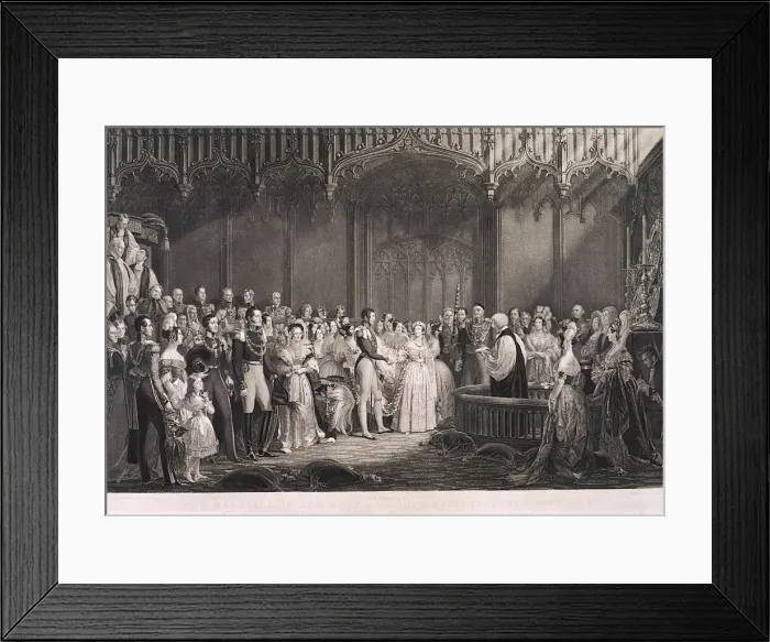 Framed Print : Queen Victoria and Prince Alberts marriage in St Jamess Palace, London, 1840 Framed Print : Queen Victoria and Prince Alberts marriage in St Jamess Palace, London, 1840