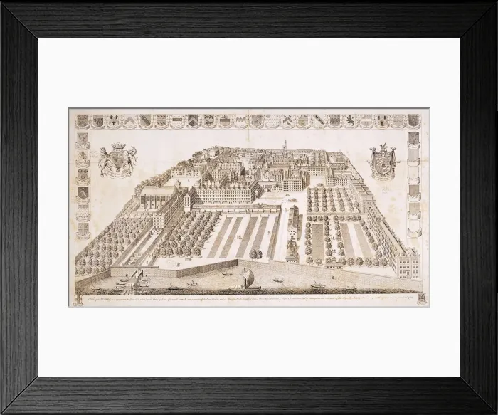 Framed Print : Middle and Inner Temple, London, 1671 Framed Print : Middle and Inner Temple, London, 1671