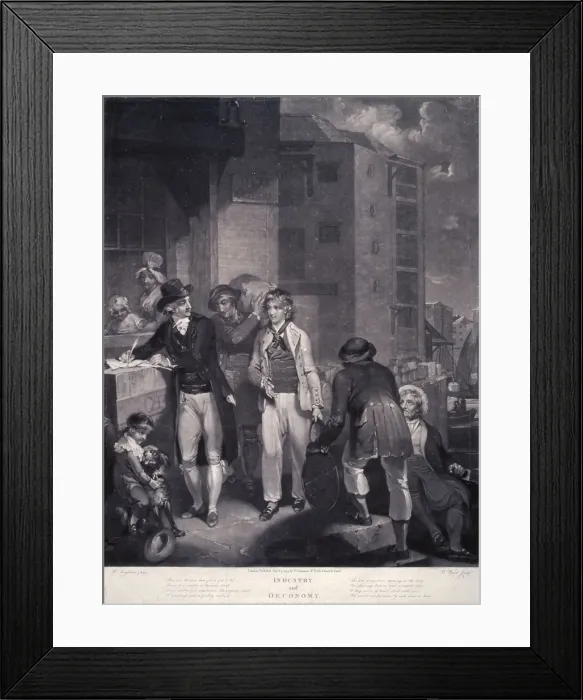 Framed Print : Industry and Economy, 1794. Artist: William Ward Framed Print : Industry and Economy, 1794. Artist: William Ward