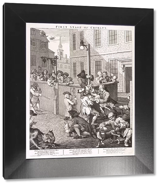 First Stage of Cruelty, plate I from The Four Stages of Cruelty, 1751
