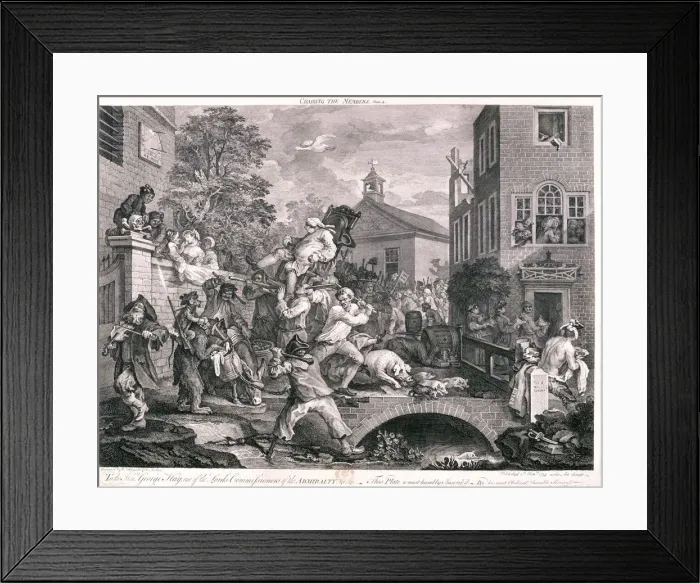 Framed Print : Chairing the Members, 1758. Artist: F Aviline Framed Print : Chairing the Members, 1758. Artist: F Aviline