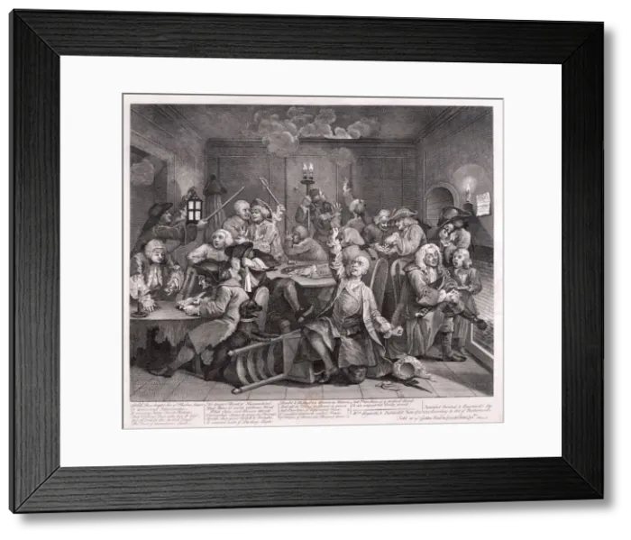 Framed Print : A Rakes Progress, 1735; plate VI of VIII. Artist: William Hogarth Framed Print : A Rakes Progress, 1735; plate VI of VIII. Artist: William Hogarth