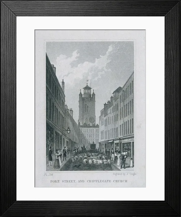 Framed Print : Fore Street, London, 1830. Artist: James Tingle Framed Print : Fore Street, London, 1830. Artist: James Tingle