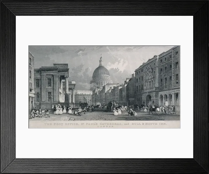 Framed Print : General Post Office, London, 1829. Artist: CJ Emblem Framed Print : General Post Office, London, 1829. Artist: CJ Emblem