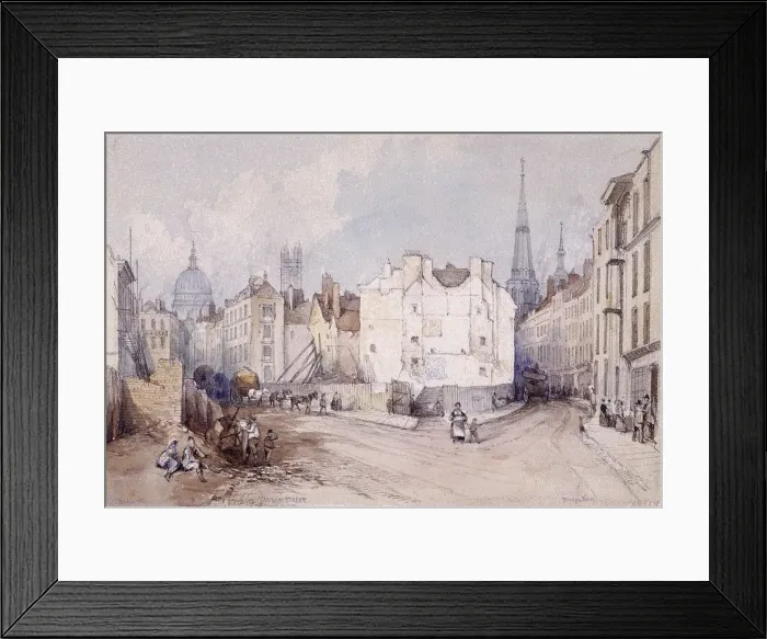 Framed Print : Cannon Street, London, 1851. Artist: Thomas Colman Dibdin Framed Print : Cannon Street, London, 1851. Artist: Thomas Colman Dibdin