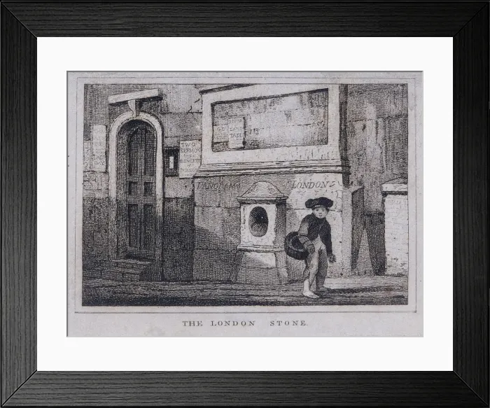 Framed Print : London Stone, Cannon Street, London, c1820 Framed Print : London Stone, Cannon Street, London, c1820