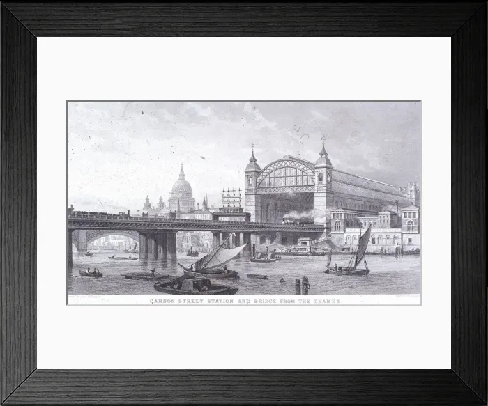 Framed Print : Cannon Street Station, London, 1867. Artist: John Scorrer O Connor Framed Print : Cannon Street Station, London, 1867. Artist: John Scorrer O Connor