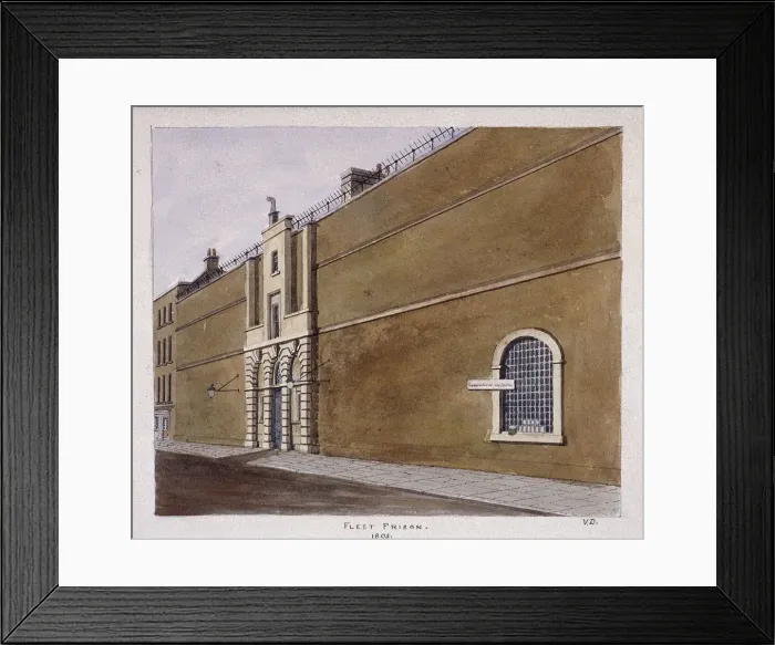 Framed Print : Fleet Prison, London, 1805. Artist: Valentine Davis Framed Print : Fleet Prison, London, 1805. Artist: Valentine Davis